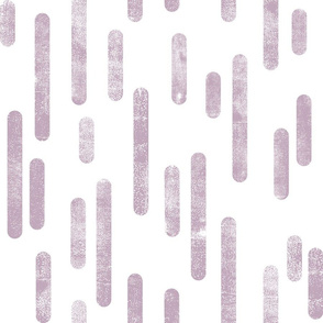 Mauve on White | Large Scale Inky Rounded Lines Pattern