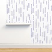 Dusty Purple on White | Large Scale Inky Rounded Lines Pattern