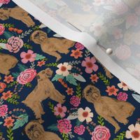 brussels griffon florals (smaller scale) dog fabric cute floral vintage les fleurs fabric cute flowers and pets dog fabric