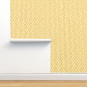 White Hexagons on Mustard Yellow