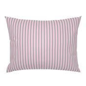 Dawn Love Stripe - Narrow Silver Mist Ribbons with Mystic Grey and Lolly Pink