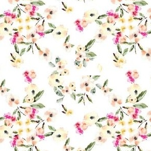 Frida Geometric Florals on White