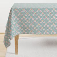 Muted Blue Pastel Floral