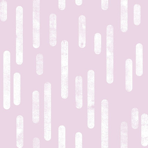 White on Dusty Pink | Large Scale Inky Rounded Lines Pattern