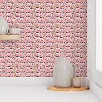 holstein floral cattle cow farm animal floral pink