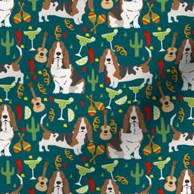 basset hound fiesta dog breed fabric 