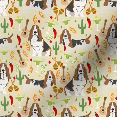 basset hound fiesta dog breed fabric tan