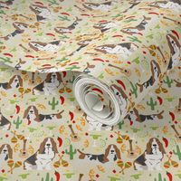 basset hound fiesta dog breed fabric tan