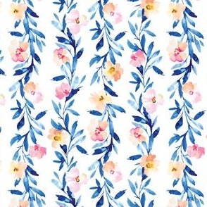 Indigo Tropica Leaves and Florals