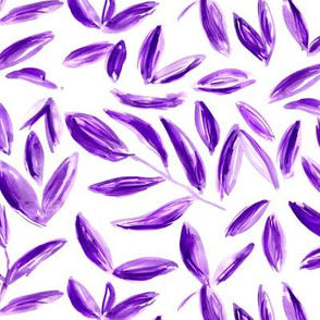 Purple tea leaves || watercolor nature pattern