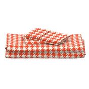 Houndstooth - Red, H White