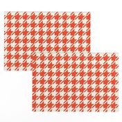 Houndstooth - Red, H White