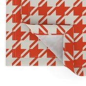 Houndstooth - Red, H White