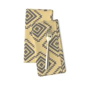 Aztec - Brown, Straw Yellow