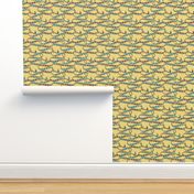 Art Deco snake yellow 50  