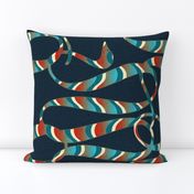 Art Deco snake blue