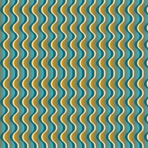 art deco waves in yellow 25