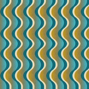 art deco waves in yellow 50  