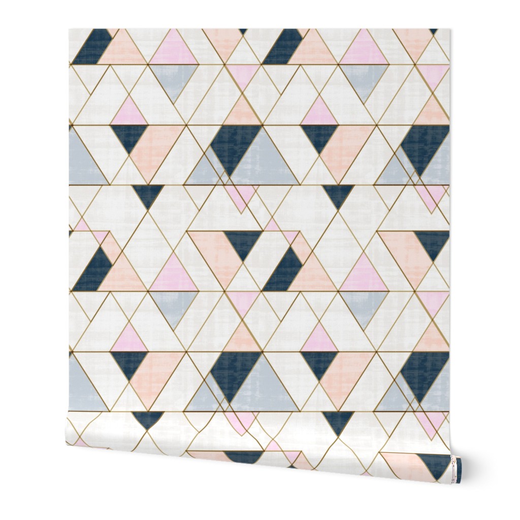 Mod Triangles Pink Peach