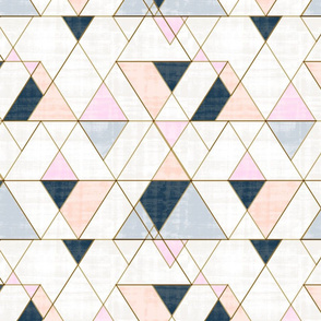 Mod Triangles Pink Peach