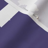 Massachusetts silhouettes - 7" white on purple