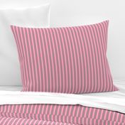 Dawn Love Stripe (#2) - Narrow Rosy Pink Ribbons with Mystic Grey and Lolly Pink