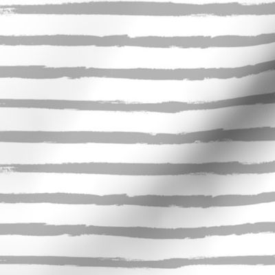 Medium-Gray Painted Stripes on White