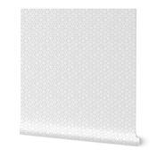 Silver and White Hexagonal Block Print