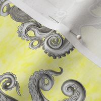 Haeckel's octopus gray+yellow ink