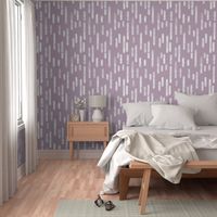 White on Mauve | Large Scale Inky Rounded Lines Pattern