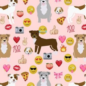 pitbull mixed birthday party dog breed fabric pink