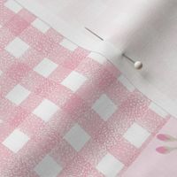 monogram quilt letter W girls pink nursery baby quilts