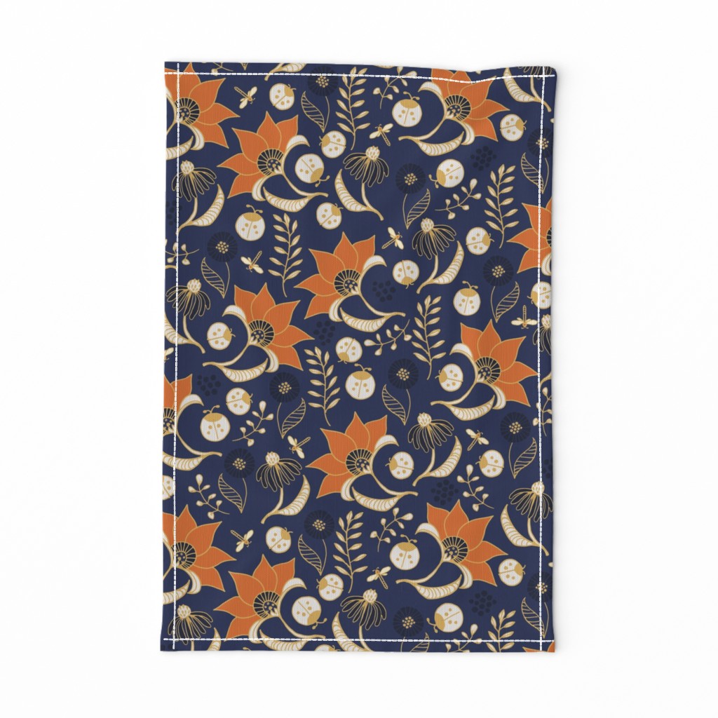 Ladybug Garden { Navy }