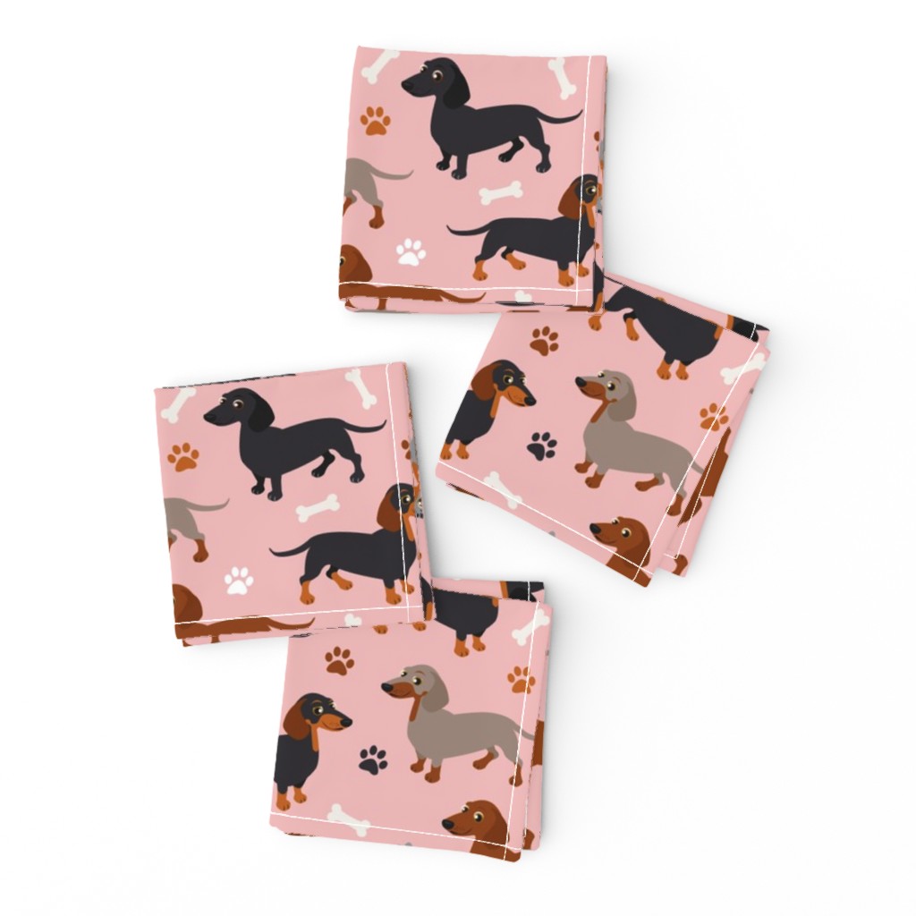 Dachshund Dogs Pink