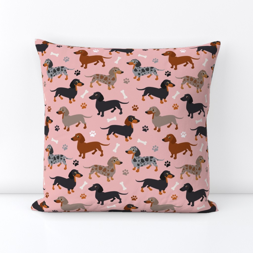 Dachshund Dogs Pink