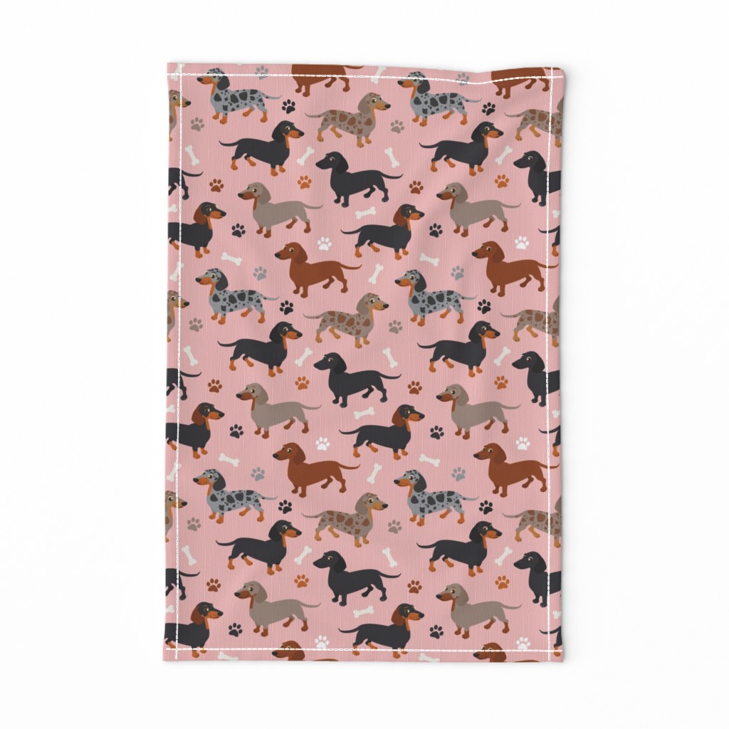 Dachshund Dogs Pink