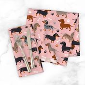 Dachshund Dogs Pink