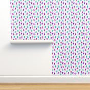 1" scale - watercolor popsicles - purple and teal with dots