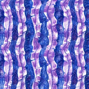 Seaweed Stripes Pattern Ultramarine Blue White