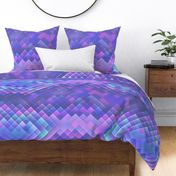 Indigo Violet Bright Squares Pattern