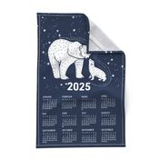 German 2024 Calendar, Monday / Polar Bear Kiss