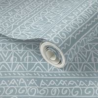 moroccan bohemian sketch shapes linen texture teal blue and light blue