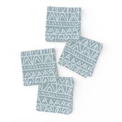 moroccan bohemian sketch shapes linen texture teal blue and light blue