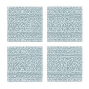 moroccan bohemian sketch shapes linen texture teal blue and light blue