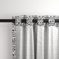  moroccan bohemian sketch shapes linen texture black and white