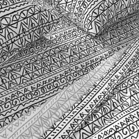  moroccan bohemian sketch shapes linen texture black and white