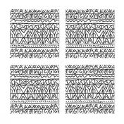  moroccan bohemian sketch shapes linen texture black and white