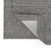 moroccan bohemian sketch shapes linen texture light gray dark gray