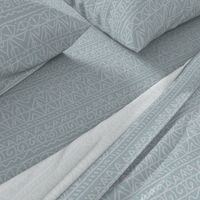 moroccan bohemian sketch shapes linen texture teal blue gray