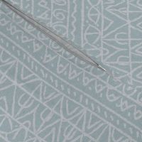 moroccan bohemian sketch shapes linen texture teal blue gray